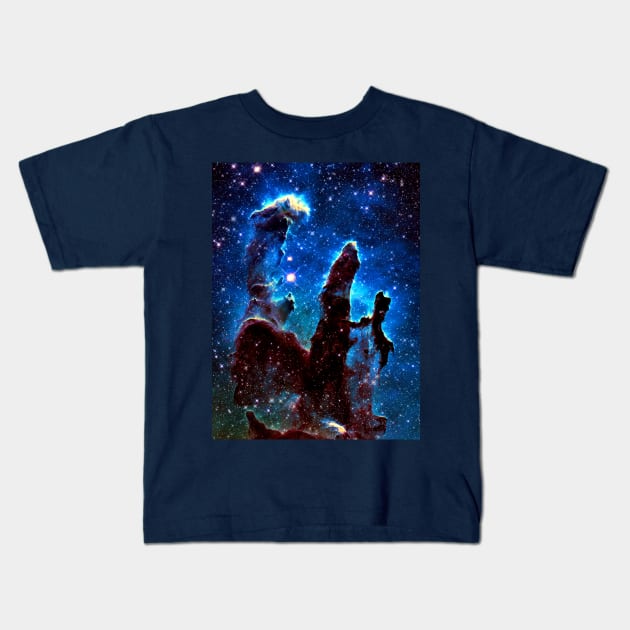 The Pillars of Creation Combining Infrared and Visible Light Kids T-Shirt by tiokvadrat